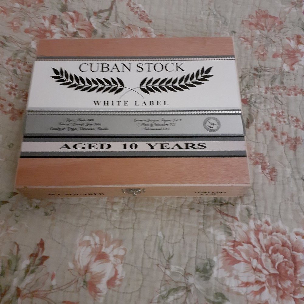 Cuban Stock White Label all wood empty cigar box